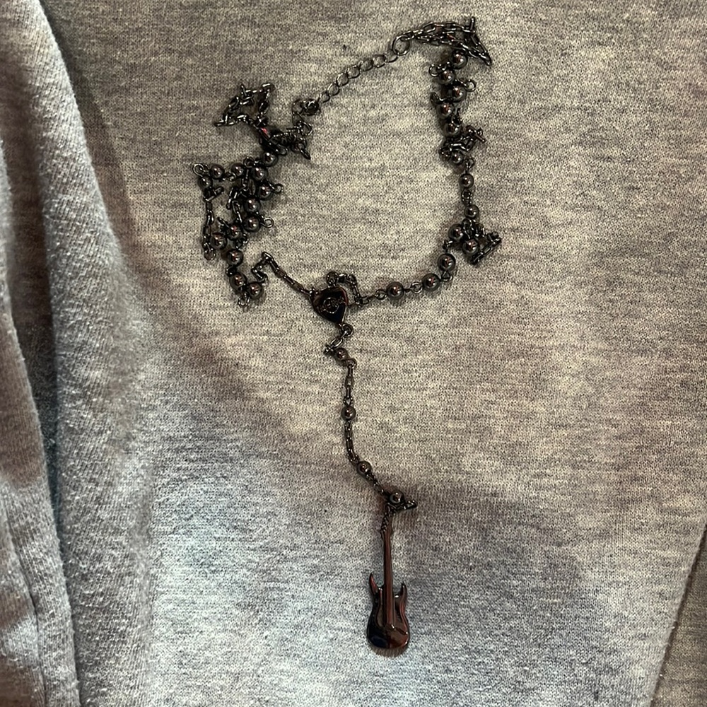 Hard rock guitar necklace